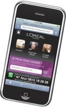 Lance en novembre dernier, le site mobile de L'Oréal Paris est accessible uniquement via l'iPhone
