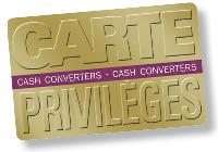 La «carte privilèges» est valable dans tous les magasins Cash Converters ainsi que sur le site web Toutcash.com