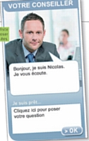Nicolas, l'agent virtuel du spécialiste du crédit Finaref, peut proposer des offres personnalisées.