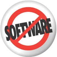 Le pure player salesforce.com a accolé à son nom le logo «no software» («Pas de logiciel») Pour Montrer qu'il vend exclusivement du SaaS.