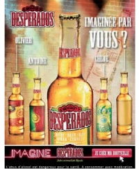 Sur le site de Desperados, l'internaute peut personnaliser ses bouteilles de bières.