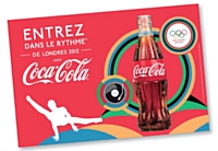 Via sa campagne «Entrez dans le rythme», Coca-Cola organise pour les JO de Londres une série d'actions autour d'une campagne alliant sport et musique.