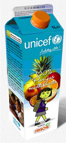 Des jus de fruits Unicef dans les rayons des supermarchés