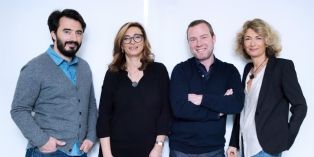 June Marketing (de gauche à droite) Eric Garcia, Laure Benaroya, Franck Mazzacane, Inès Bizot