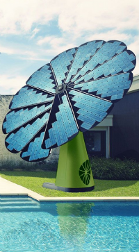 Symbole de l'alliance entre la technologie et la nature, la SmartFlower est disponible en plusieurs coloris, dont - évidemment - le vert.