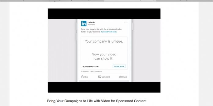 LinkedIn lance la vidéo B2B