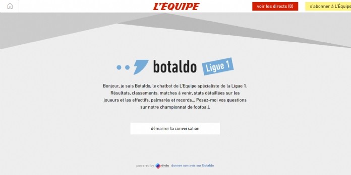 L'Equipe et Dydu lancent le premier chatbot expert football