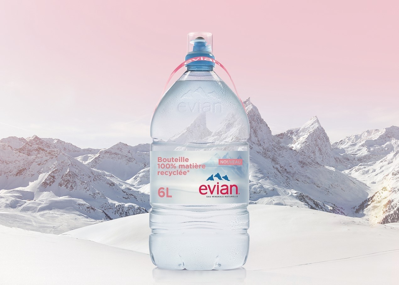Fontaine eau minérale Evian bouteille 6 L sur