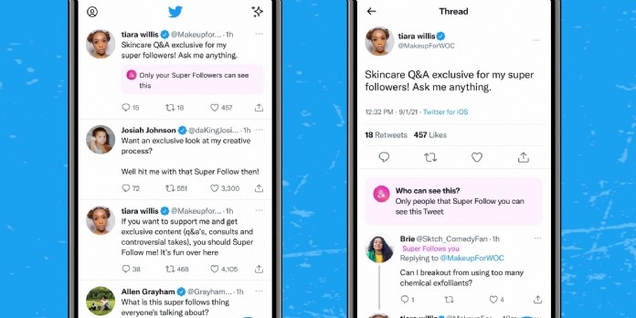 Twitter teste 'Super Follows', abonnement payant à des comptes d'influenceurs