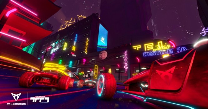 Cupra imagine une ville futuriste pour le jeu vidéo Trackmania