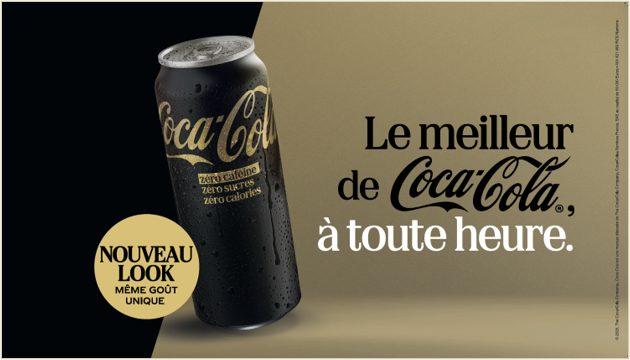 Coca-Cola relance sa boisson sans caféine avec un nouveau look